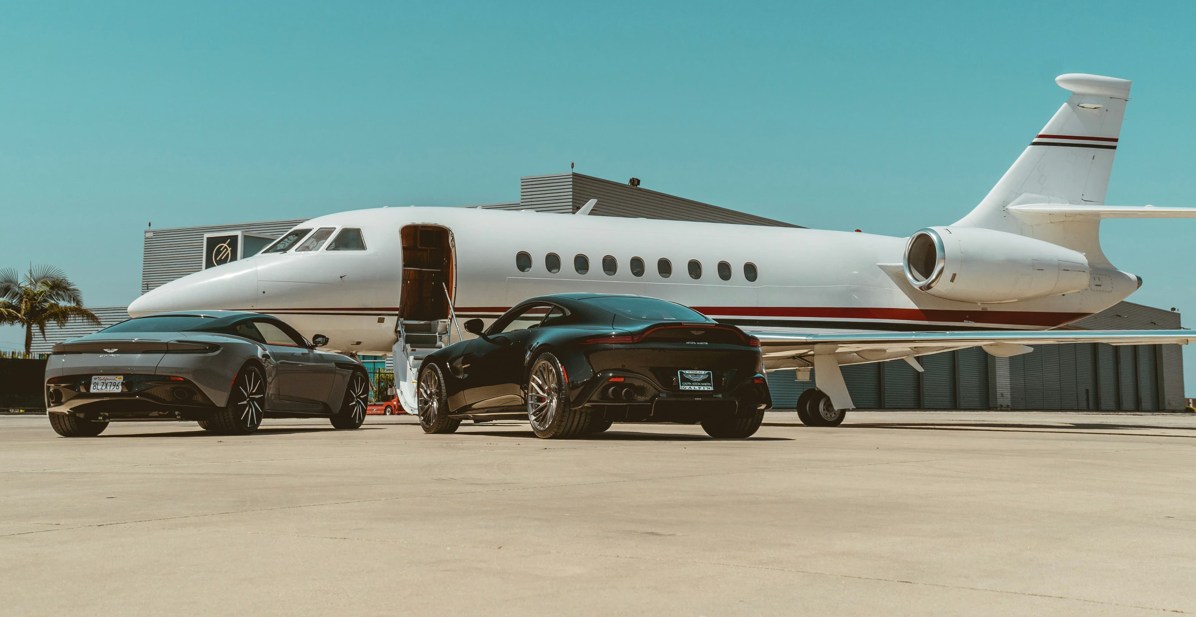 Luxurious Private Jet at Sunset